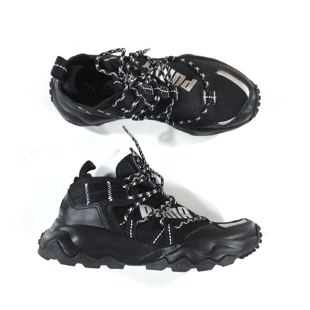 Puma Ember Demi Trail Hiking Shoes Womens Size 6 Black Silver 376699